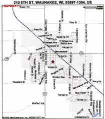 Map location of Waunakee